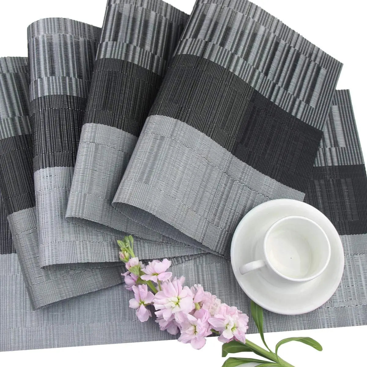 Elegant Woven Placemats, Heat-Resistant and Washable, 30 x 45 cm Table Mats for Dining Room 3