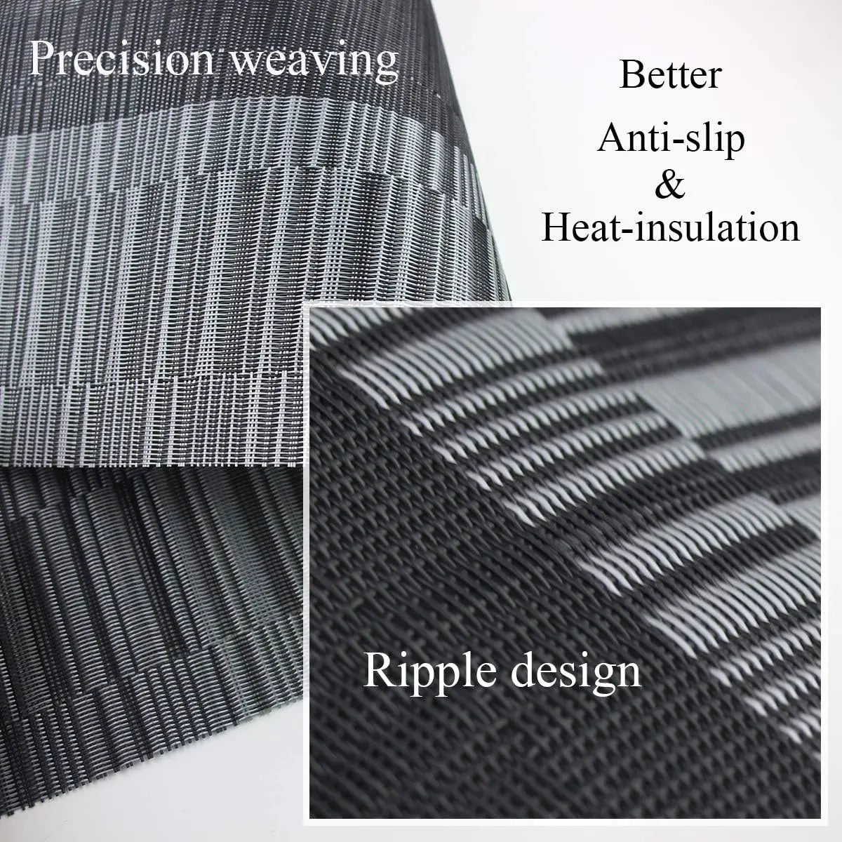 Elegant Woven Placemats, Heat-Resistant and Washable, 30 x 45 cm Table Mats for Dining Room 4