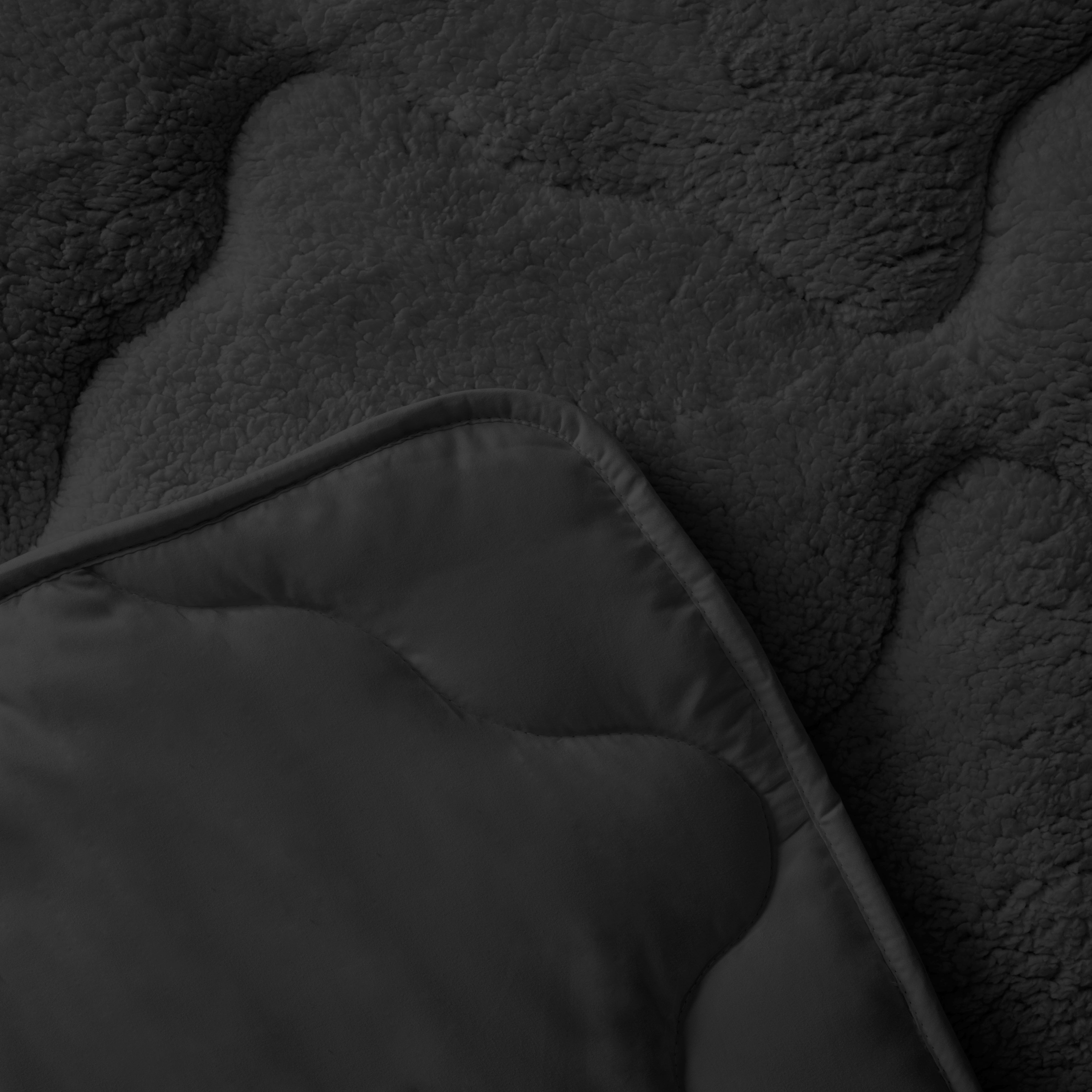 Jet Black Teddy Blanket – 2-in-1 Duvet and Bedspread, Soft Breathable Fabric, Available in Multiple Sizes 7