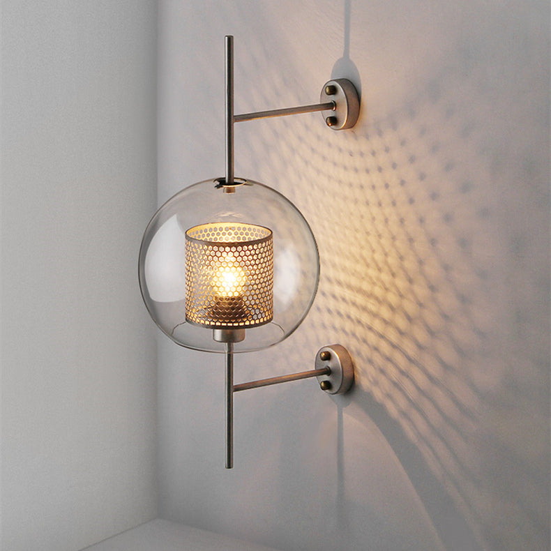 Modern Glass Ball Wall Sconce – Elegant Wall Light Fixture for Bedroom and Living Room Decor 5