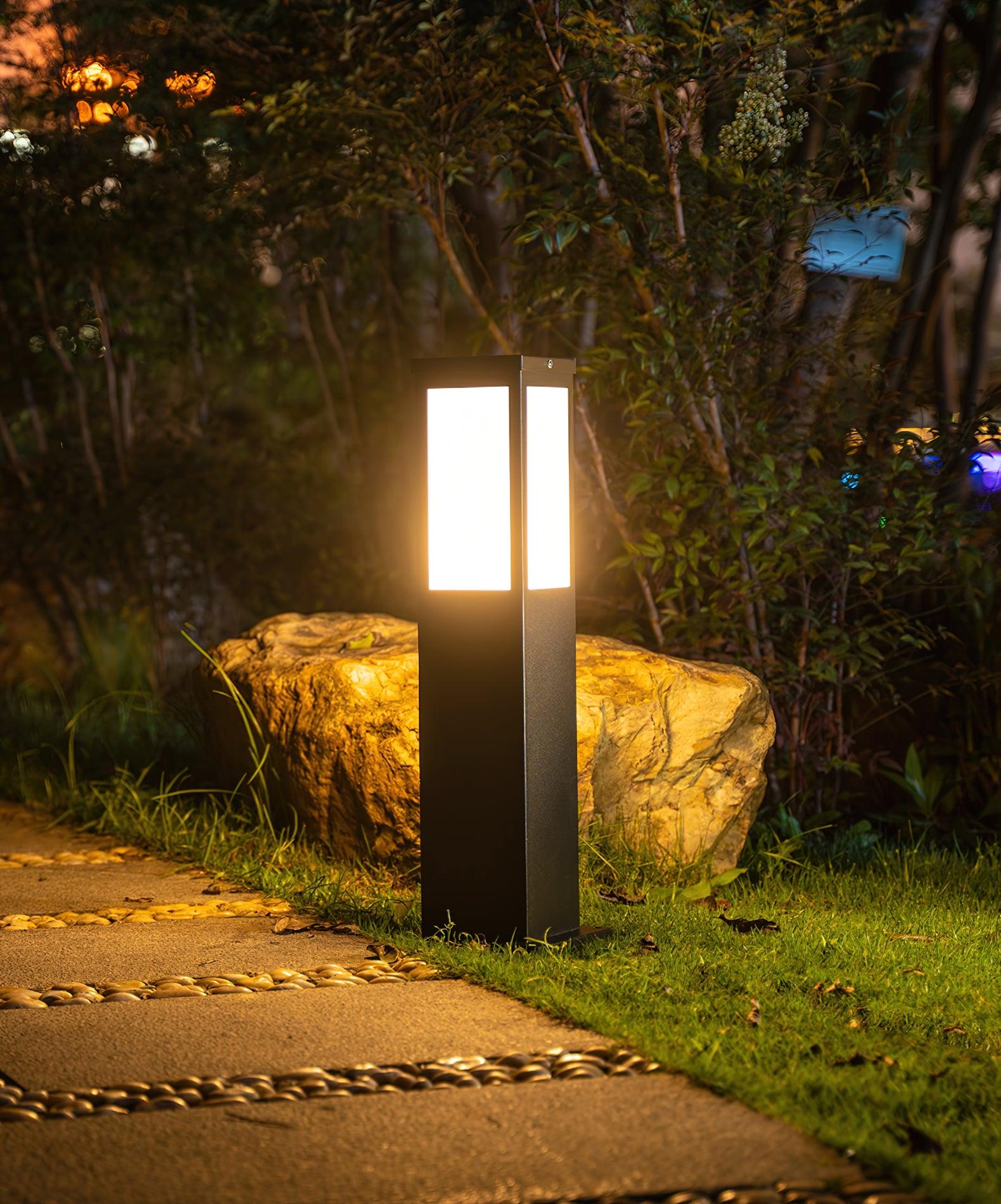 Modern Outdoor Bollard Light - Weather-Resistant Aluminum Landscape Lighting for Pathways and Gardens 3