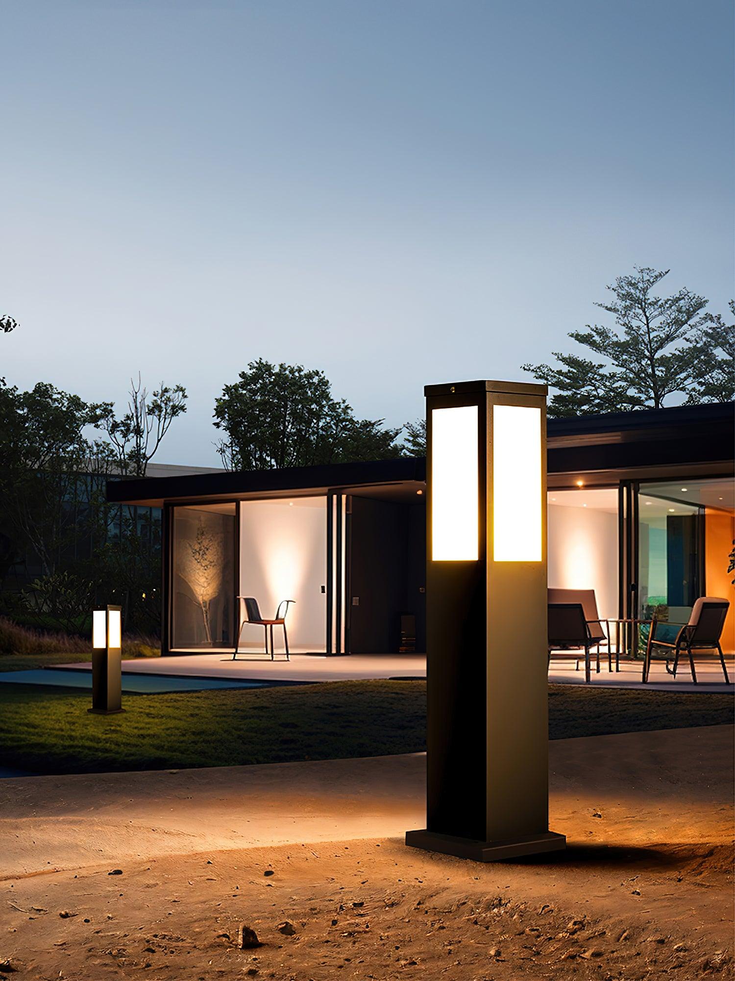 Modern Outdoor Bollard Light - Weather-Resistant Aluminum Landscape Lighting for Pathways and Gardens 6