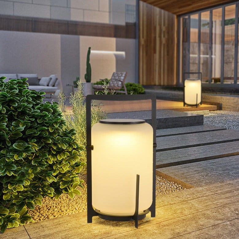Modern Solar Powered Outdoor Lights – Stainless Steel and Glass Garden Lamp for Pathways and Patios, IP65 Weather Resistant 1