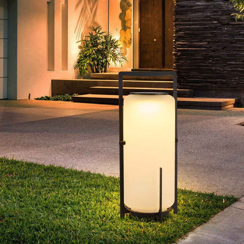 Modern Solar Powered Outdoor Lights – Stainless Steel and Glass Garden Lamp for Pathways and Patios, IP65 Weather Resistant 3