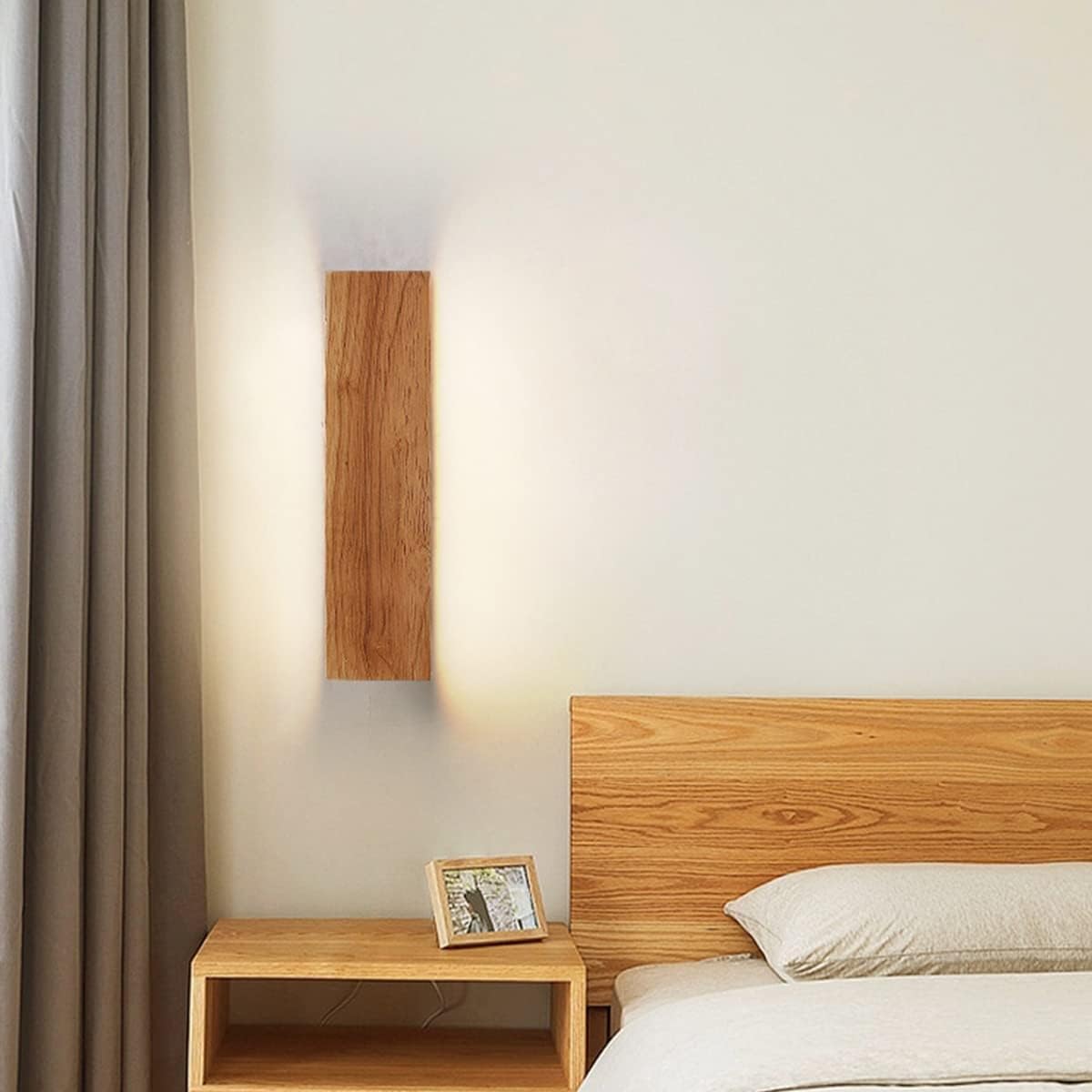 Rotatable Wood LED Wall Light – Modern Wall Sconce for Hallway and Bedroom, Energy-Efficient Illumination 10