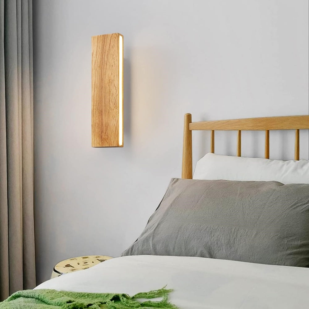 Rotatable Wood LED Wall Light – Modern Wall Sconce for Hallway and Bedroom, Energy-Efficient Illumination 11