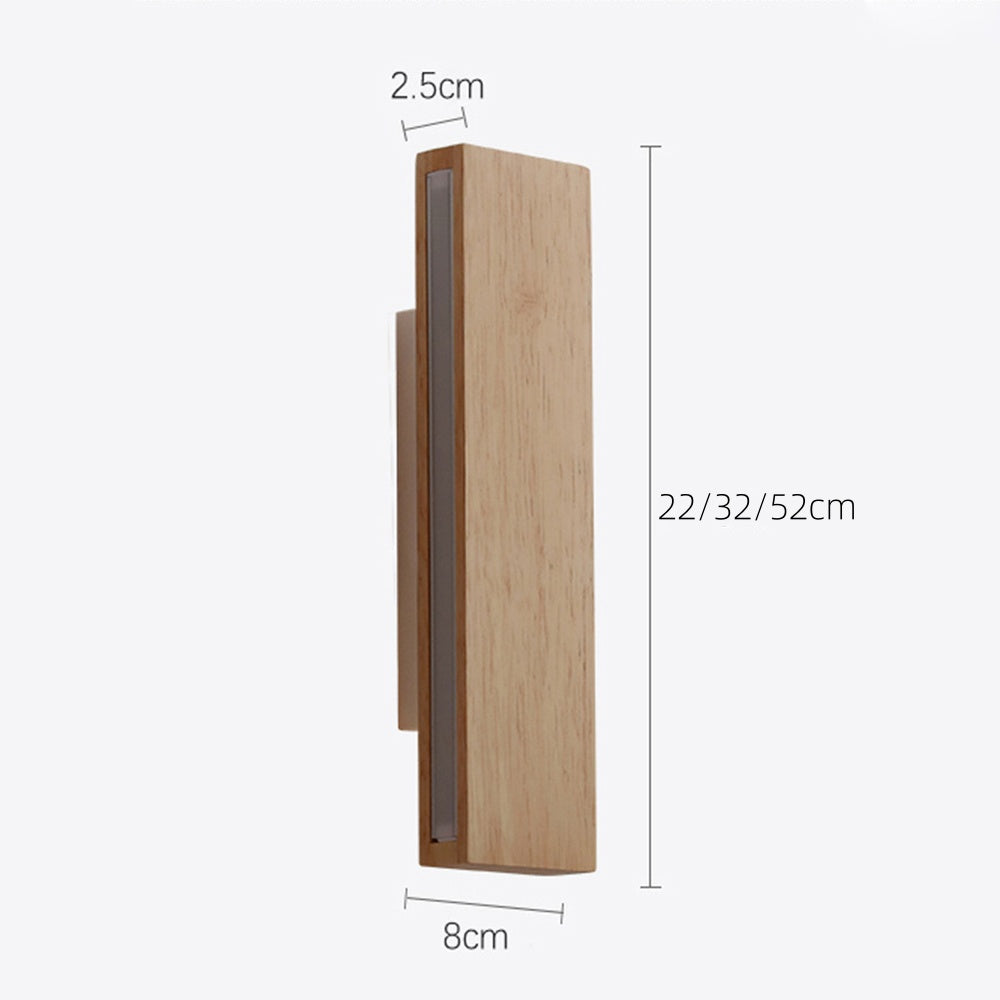 Rotatable Wood LED Wall Light – Modern Wall Sconce for Hallway and Bedroom, Energy-Efficient Illumination 8