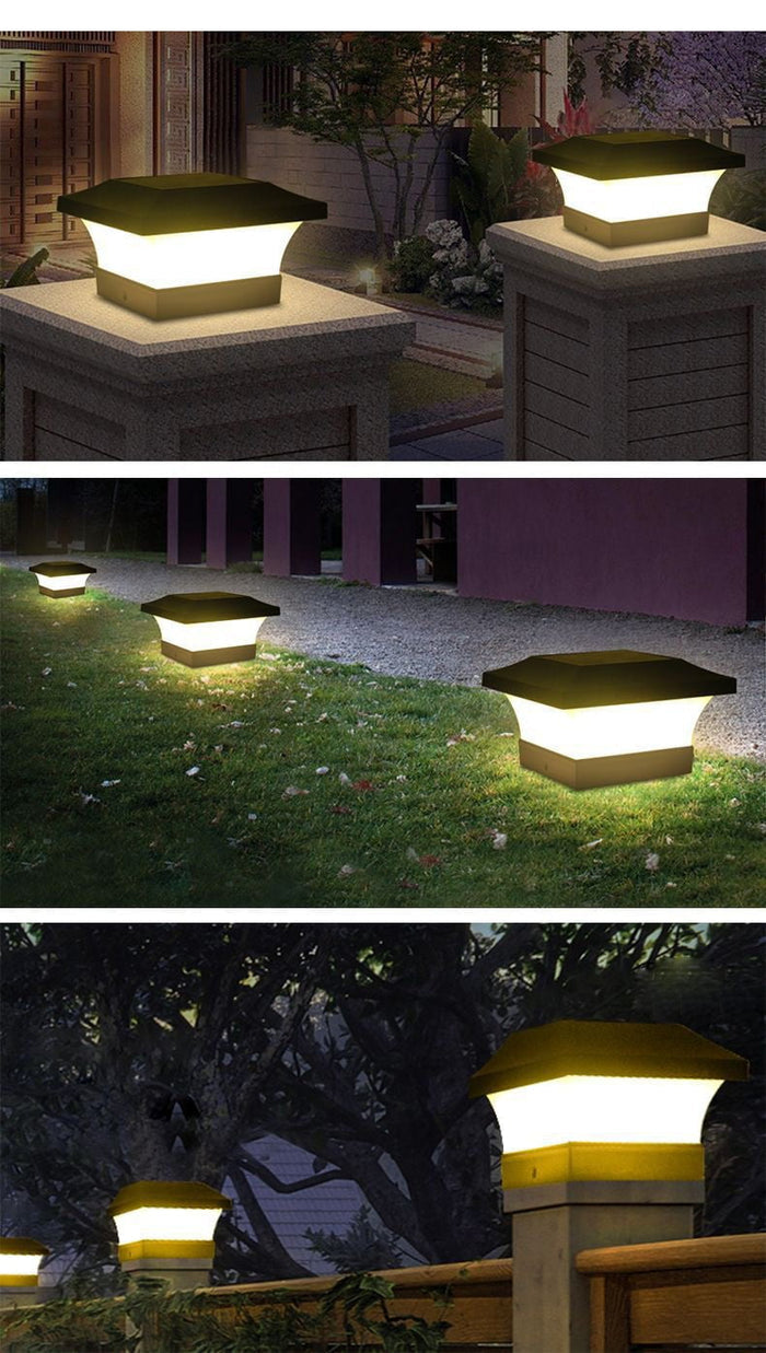 Solar-Powered Outdoor Column Light – Durable Waterproof Design for Landscape Lighting and Pathway Illumination 3