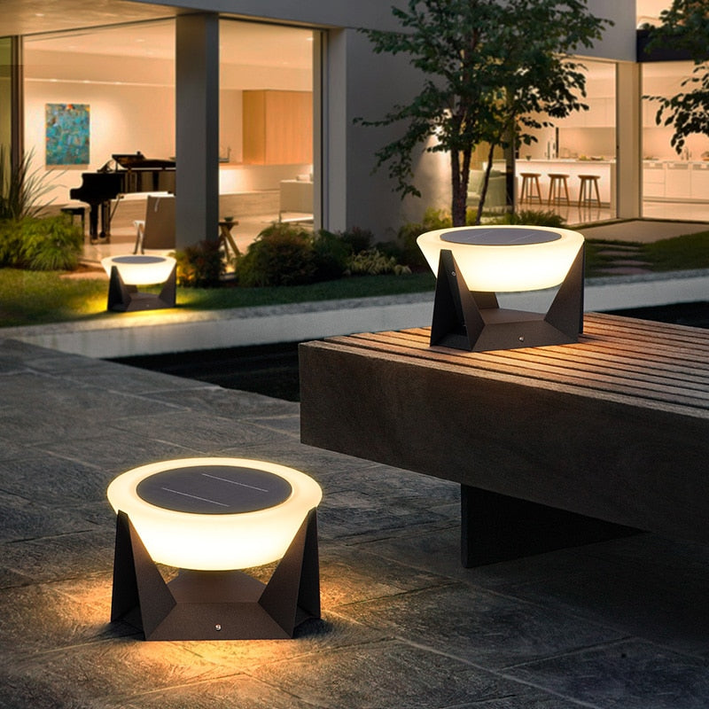 Solar-Powered Outdoor Column Light – Waterproof LED Landscape Lighting for Pathways and Gardens 1