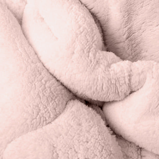 Teddy Blanket in Blush Pink - 2-in-1 Duvet and Bedspread, Soft and Breathable for All Seasons, Machine Washable, Multiple Sizes Available 2